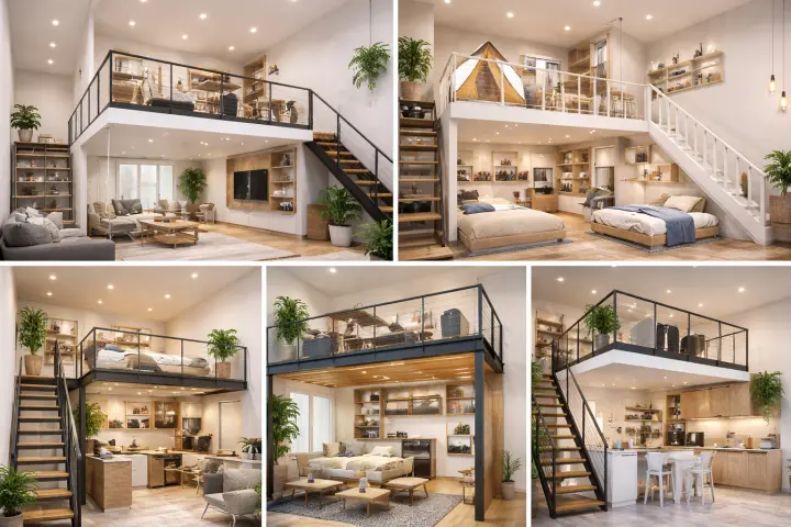 Mezannine Ruang Rumah Estetik di Sepatan